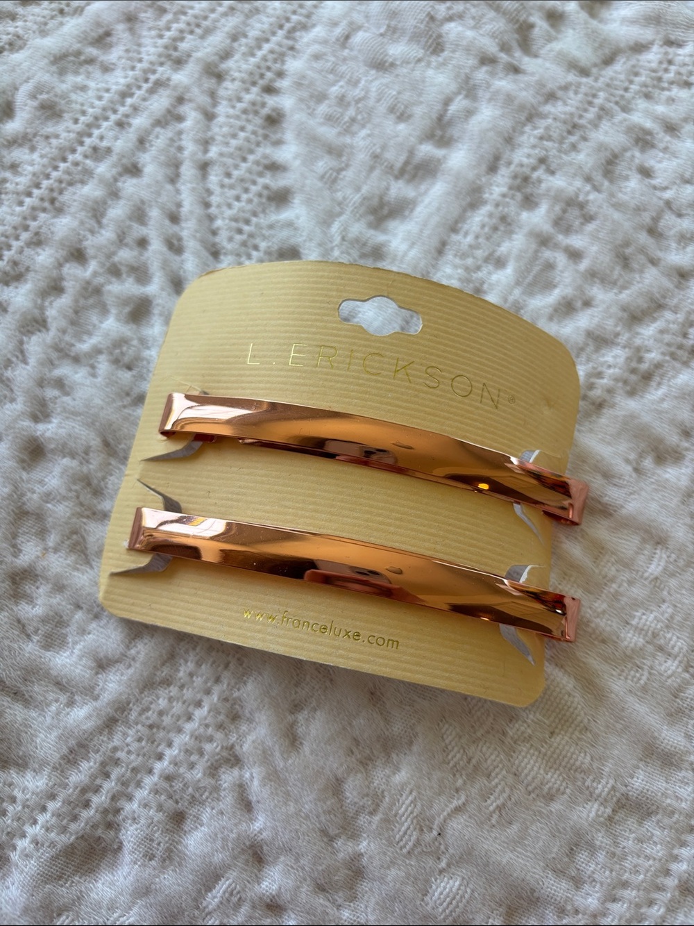 L. Erickson Rose Gold Hair Clip Barrette